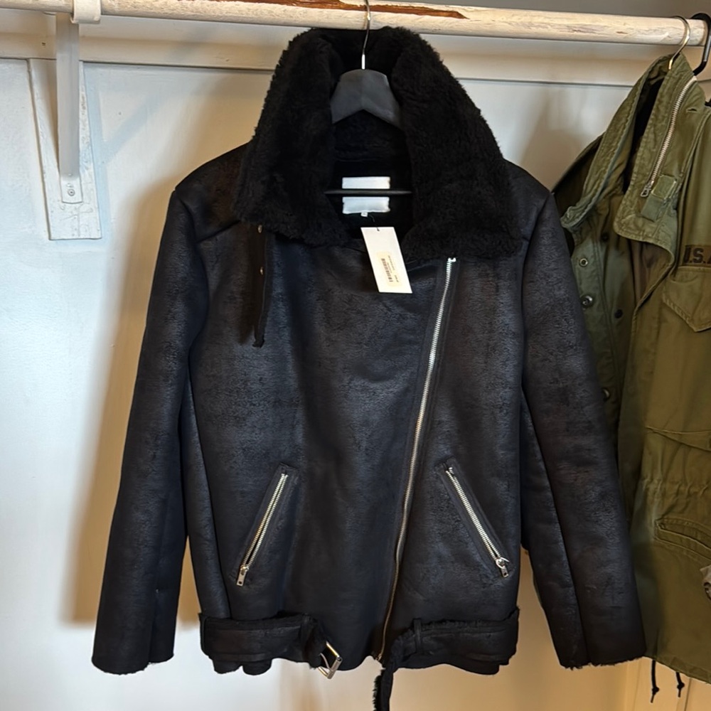 NWT Black Shearling Women's Jacket